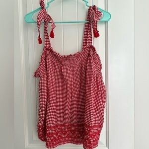 women’s XL top with tie straps